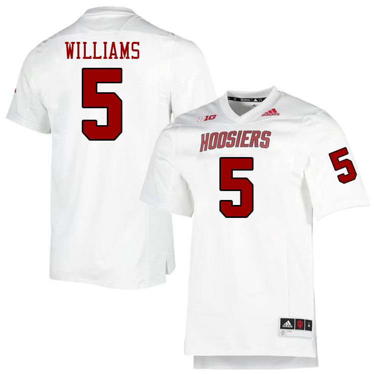 Men #5 Ke'Shawn Williams Indiana Hoosiers College Football Jerseys Stitched-Retro White